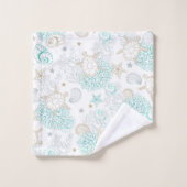 Coquillages et tortues (Gant de toilette)