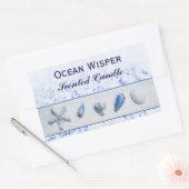 Coquillages - étiquette de bougie de la brume océa (Enveloppe)
