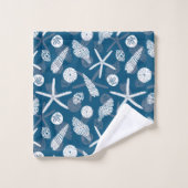 Coquillages Peints Et Estarfish Marine (Gant de toilette)