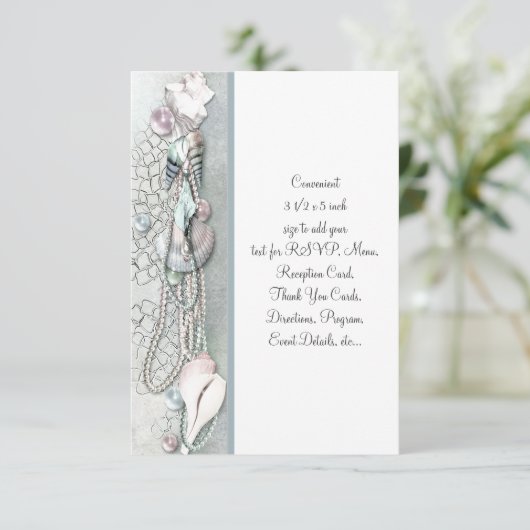 Coquillages Perles Plage Mariage RSVP (Debout devant)