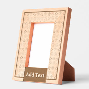 Coquillages Personnalisés Cadre en Bois Gravé