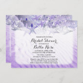 Coquillages plage nuptiale douche invitations coqu (Devant / Derrière)