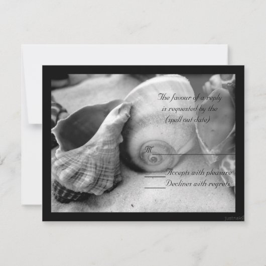 coquillages sable blanc bw rsvp (Devant)