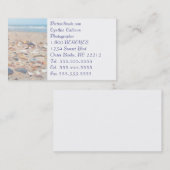 Coquillages sur le carte de visite de plage (Devant / Derrière)