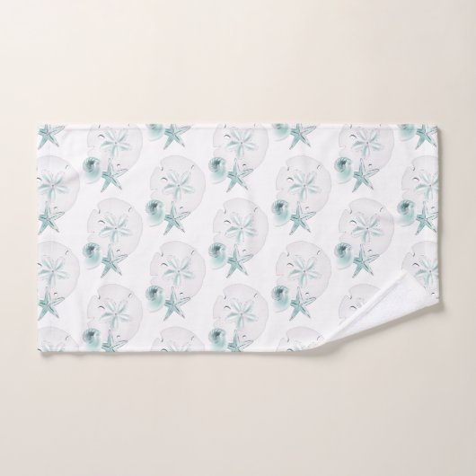Coquillages Turquoise (Serviette à main)