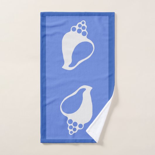 Coquille bleue (Serviette à main)