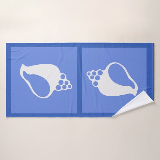 Coquille bleue (Serviette de bain)