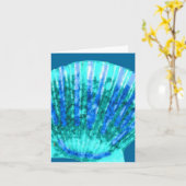 Coquille de mer de feston de turquoise, carte de (Fleur jaune)