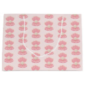 Coquille de mer rose et motif perle Grand sac cade (Devant)