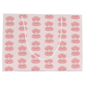 Coquille de mer rose et motif perle Grand sac cade (Dos)