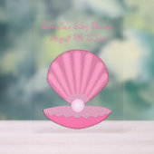 Coquille d'huîtres pour bébé rose et douche à perl (Neutre)