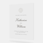 Coquille marine côtière Mariage officiel Bienvenue (Angle)