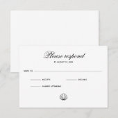Coquille maritime - carte RSVP (Devant / Derrière)