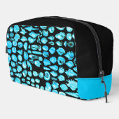Coquille - Splash noir - Sac de toilette bleu Aqua (Coin droit)