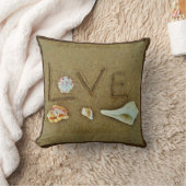 coquilles & Amour sur la plage coussin de mariage  (Couverture)