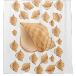 Coquilles blanc rideau de douche