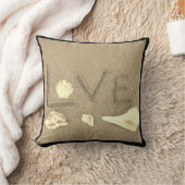 coquilles & coeur sur la plage coussin de mariage  (Couverture)