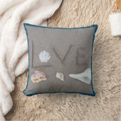 coquilles & coeur sur la plage coussin de mariage (Couverture)