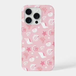 Coquilles de mer roses pastel et motif sans coutur