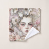 coquilles de sirène de plage mignonnes perles (Gant de toilette)