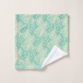 Coquilles océaniques vagues marines motif abstrait (Gant de toilette)