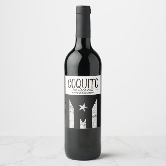 Coquito 100% Puertorico Wijn Etiket (Voorkant)