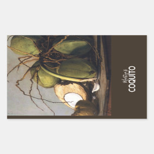 Coquito Coconut Classic Marketing Rechthoekige Sticker
