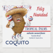 Coquito Coconut Maracas Likeurfles Etiket (Enkel label)