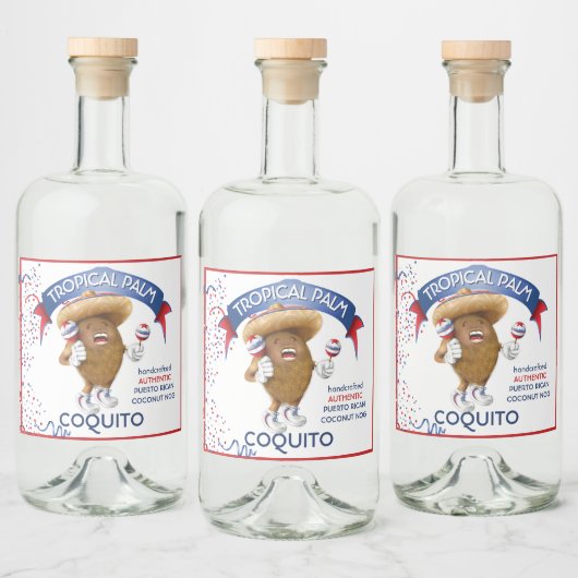 Coquito Coconut Maracas Likeurfles Etiket (Flessen)