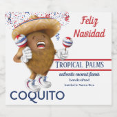 Coquito Coconut Maracas Likeurfles Etiket (Enkel label)
