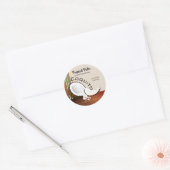 Coquito Coconut Ronde Sticker (Envelop)