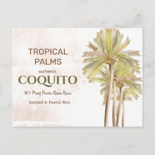 Coquito Coconut Tropical Palm Briefkaart