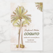 Coquito Coconut Tropical Palm Wijn Etiket (Enkel label)