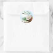 Coquito Coconut Tropical Ronde Sticker (Tas)