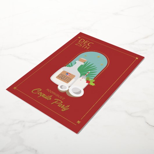 Coquito Fête Foil Invitation (Rotation)