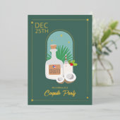 Coquito Fête Foil Invitation (Debout devant)