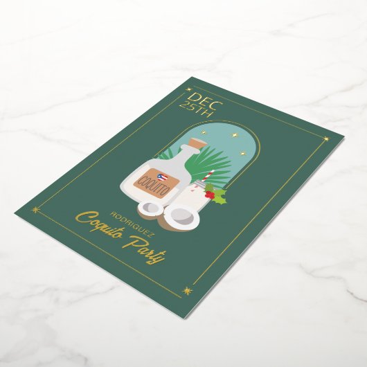 Coquito Fête Foil Invitation (Rotation)