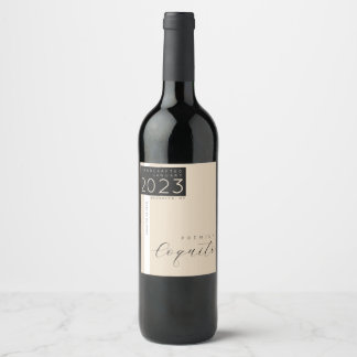 Coquito flessenlabel, moderne, minimalistische sti wijn etiket