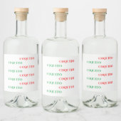 Coquito Green en Red Likeurfles Etiket (Flessen)