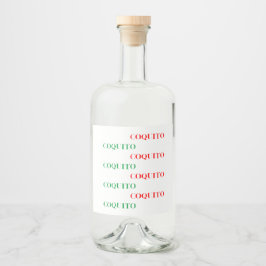 Coquito Green en Red Likeurfles Etiket