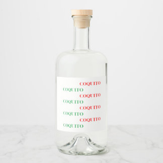 Coquito Green en Red Likeurfles Etiket