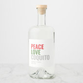 Coquito moderne Noël Boire Étiquette de vin (Devant)