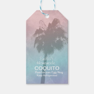 Coquito Recept Drank Kokos Kerstroom Palmboom Cadeaulabel