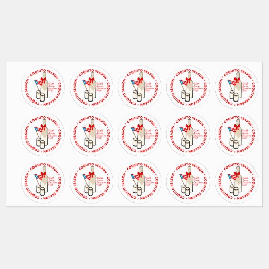 Coquito Season Bottle Label Personalize Text (Vel)