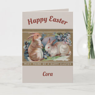 CORA ~ EASTER ART ~ 2 Sweet Bunnies ~ Feestdagen Kaart