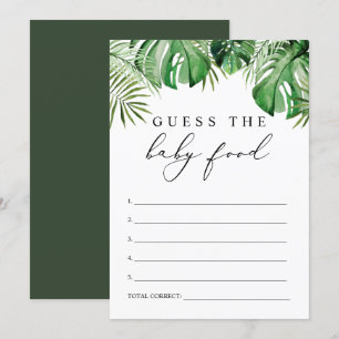 CORA Tropical Baby Food Baby shower Carte de jeu