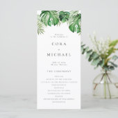 CORA Tropical Beach Bestemming Trouwprogramma Programma (Staand voorkant)