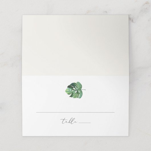 CORA tropische Waterverf Palm Leaf Simple Minimal (Buitenkant ongevouwen)