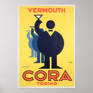 Cora Vermouth Torino - Adverteren Poster