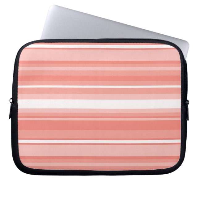 Coraalstrepen Laptop Sleeve (Voorkant)